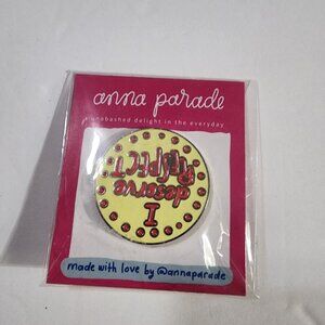 anna parade I Deserve Respect enamel Pin Yellow & Pink LGBTQ+ New